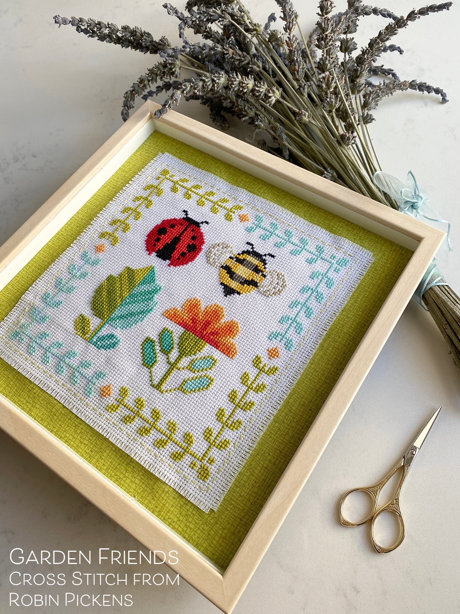 garden pals scissors Garden Friends Cross Stitch Pattern