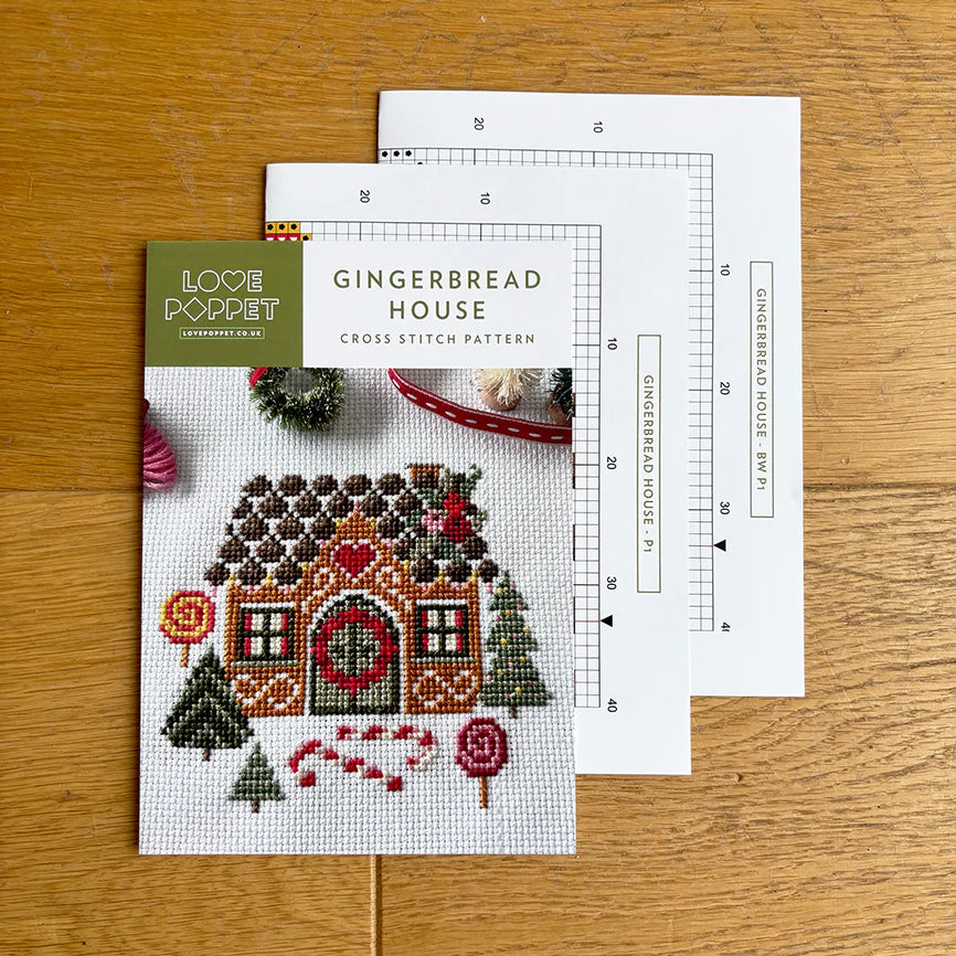 Gingerbread House Cross Stitch Pattern