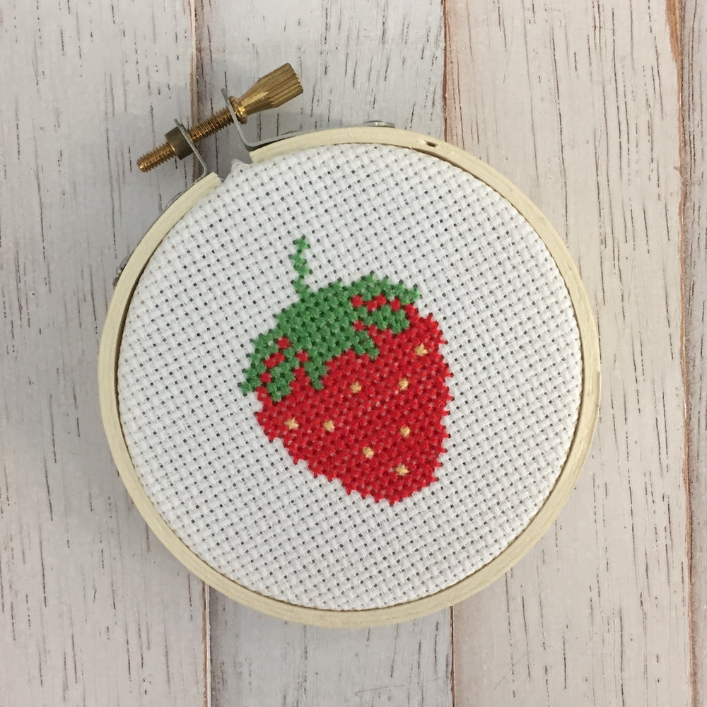 Strawberry Embroidery Pattern for Beginners