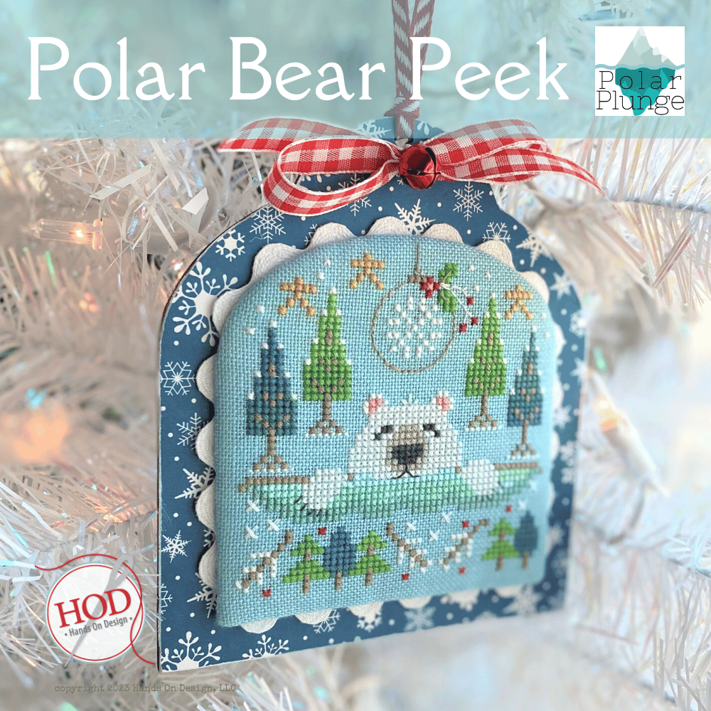 Polar Bear Peek Cross Stitch Pattern