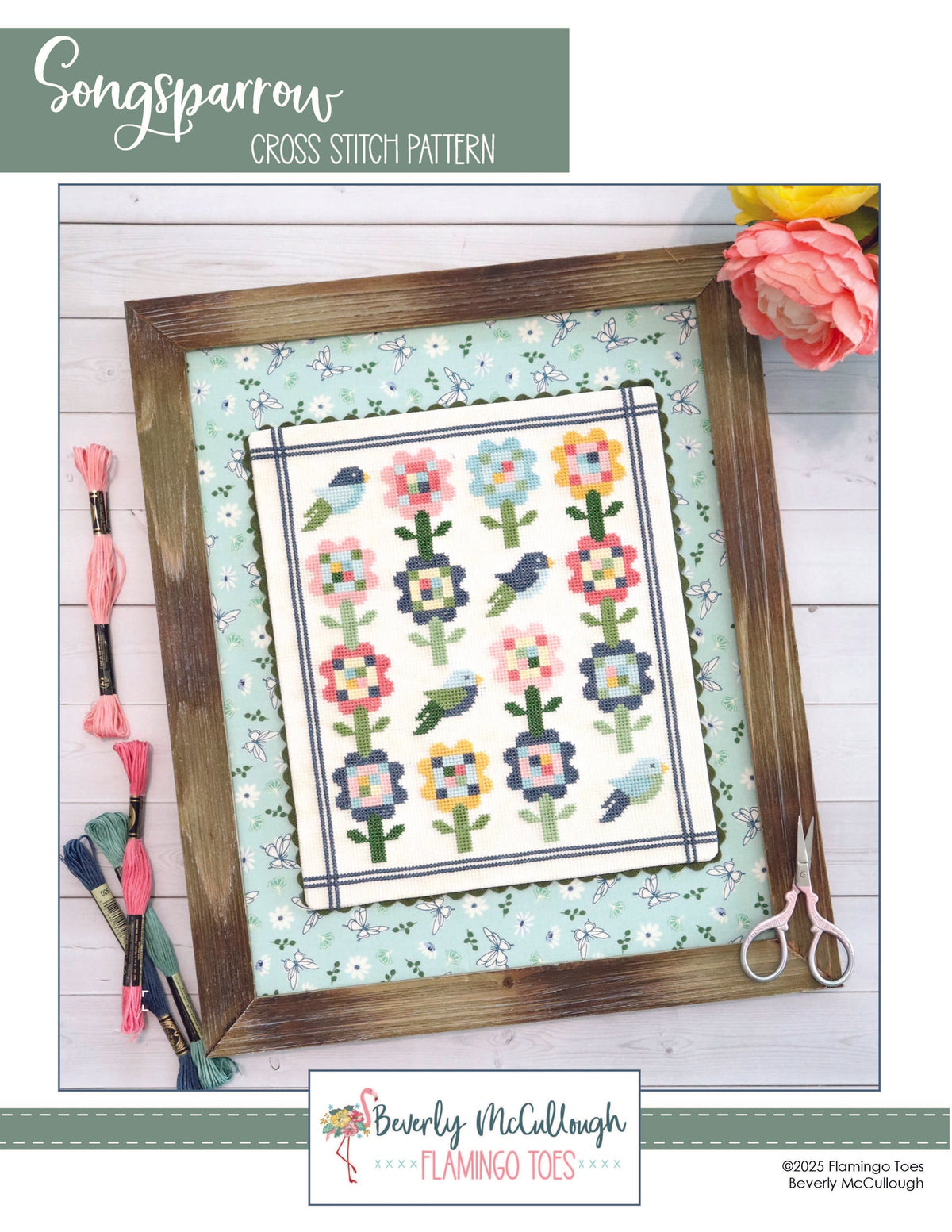 Song Sparrow Cross Stitch Pattern