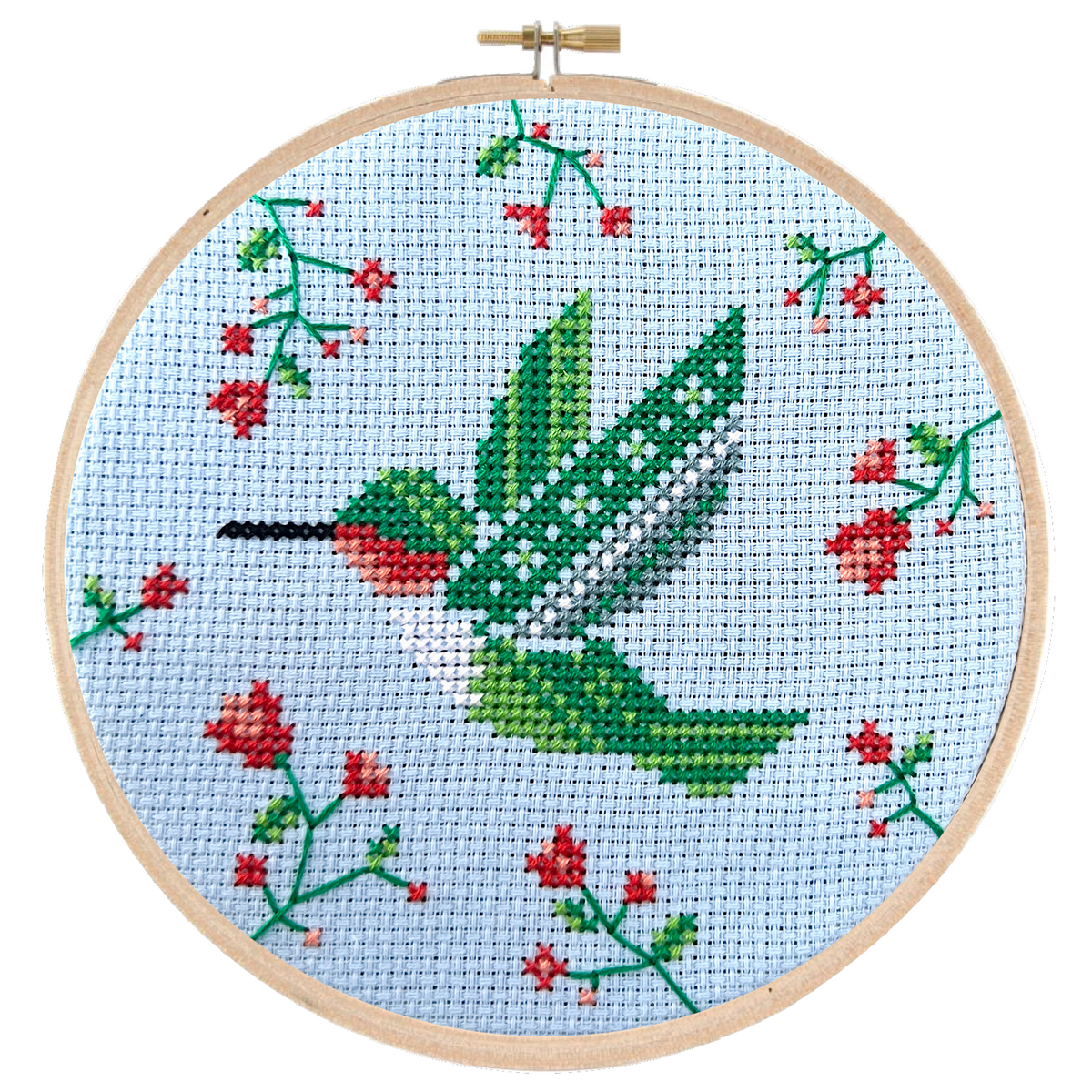 Summer Hummingbird Cross Stitch Pattern