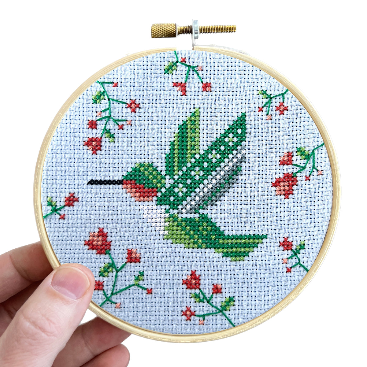 Summer Hummingbird Cross Stitch Pattern