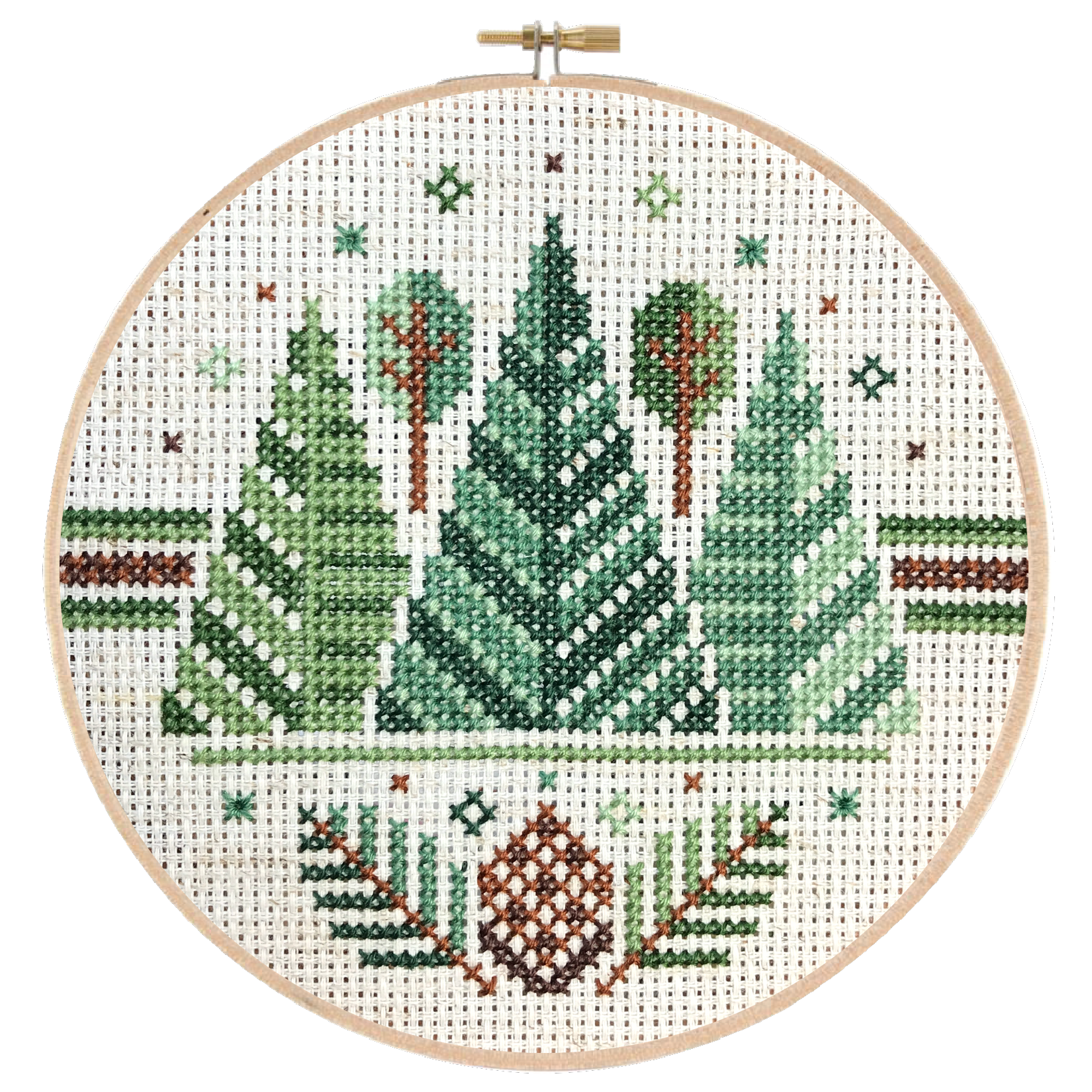 Three Pines Cross Stitch Pattern