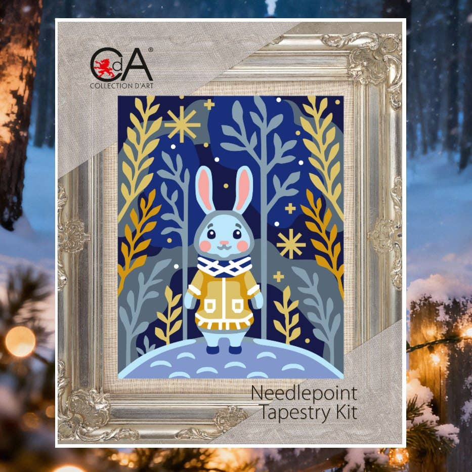 Winter Bunny Needlepoint Kit