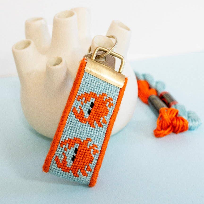 Crabs Needlepoint Key Fob Kit