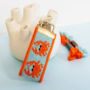 Crabs Needlepoint Key Fob Kit
