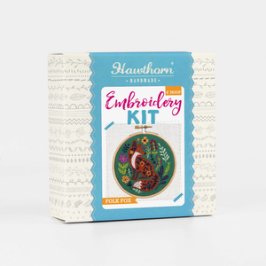 Folk Fox Mini Hand Embroidery Kit