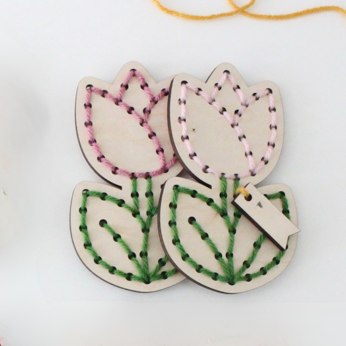 Wood Flowers Embroidery Kit for Kids