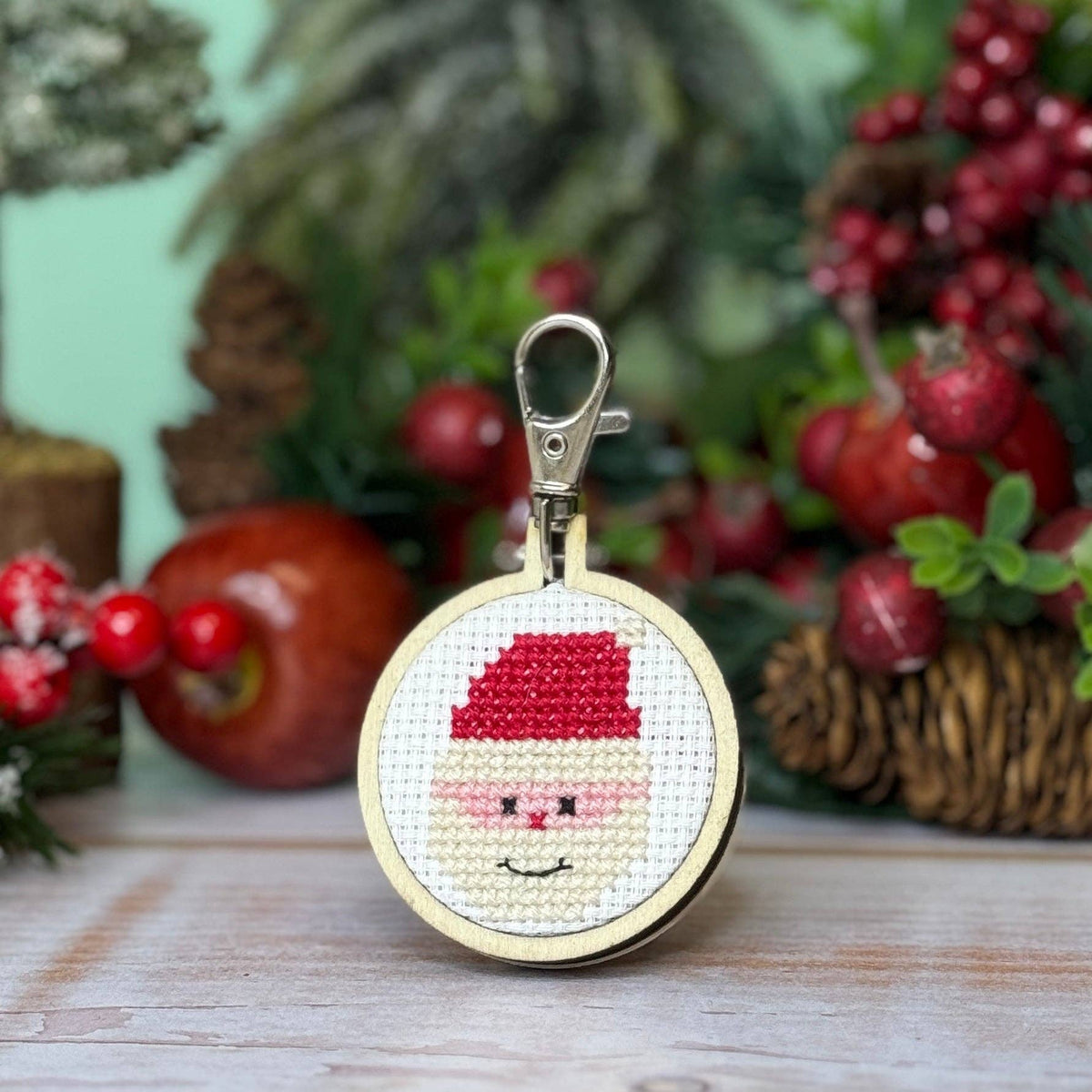 Mini Matchbox Cross Stitch Kit - Santa
