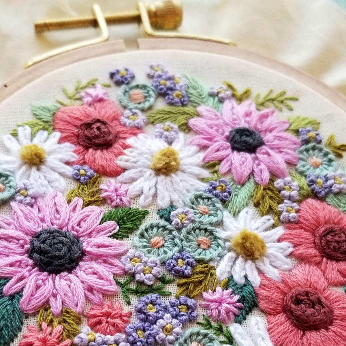 Wildflower Sampler Hand Embroidery Craft Kit