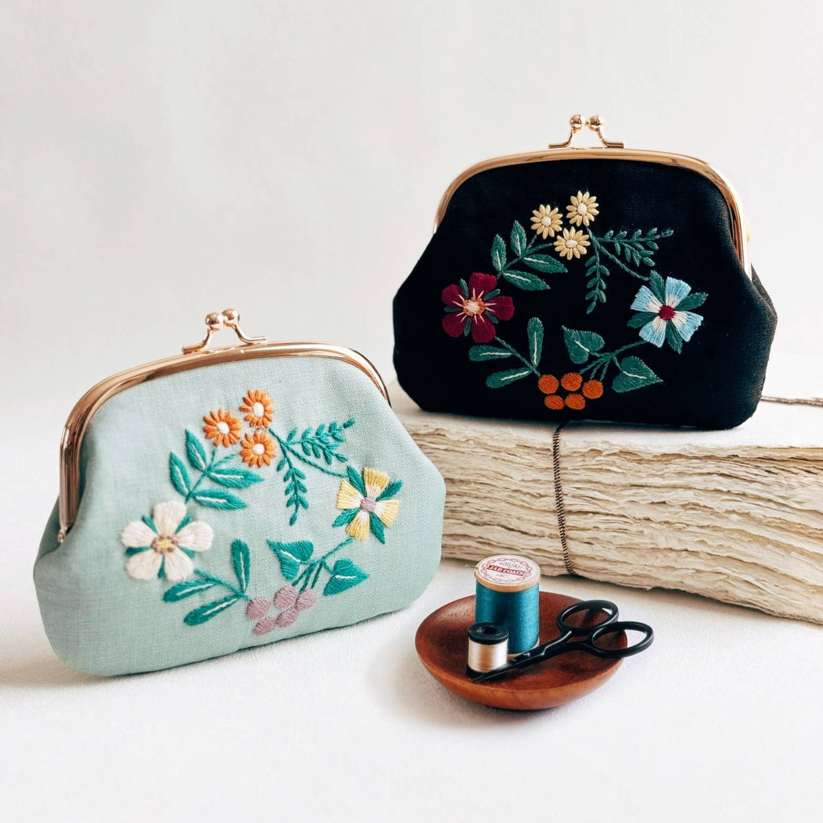 Vintage Floral Purse Kit (#ZW4754)-Stitched Modern