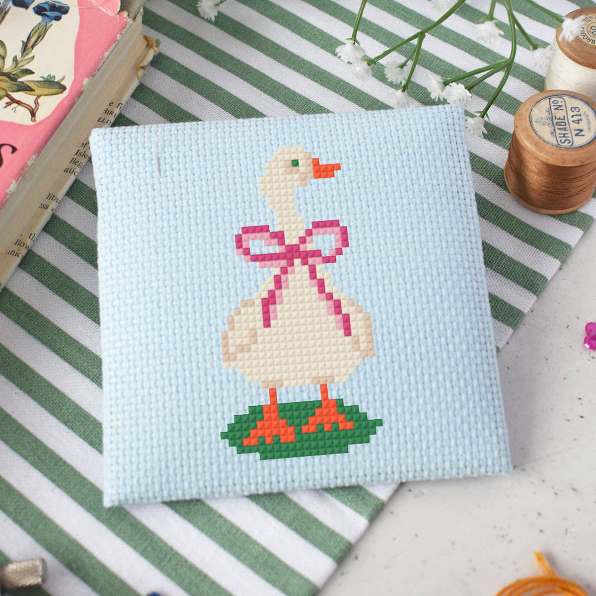 Goose Mini Cross Stitch Kit-Stitched Modern