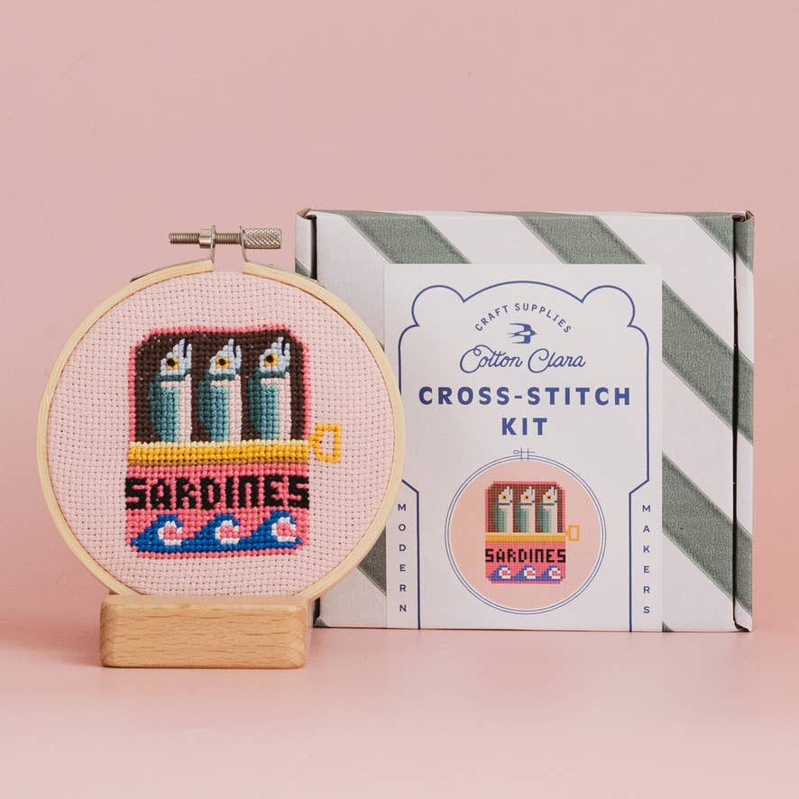 Sardines Cross Stitch Kit-Stitched Modern