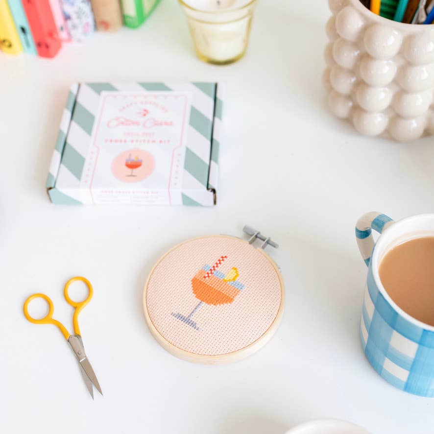 Aperol Cocktail Cross Stitch Kit