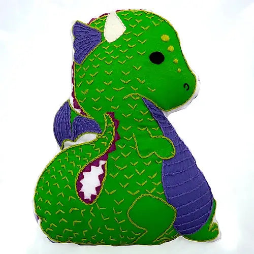 Dragon Stuffie Hand Embroidery Kit-Stitched Modern
