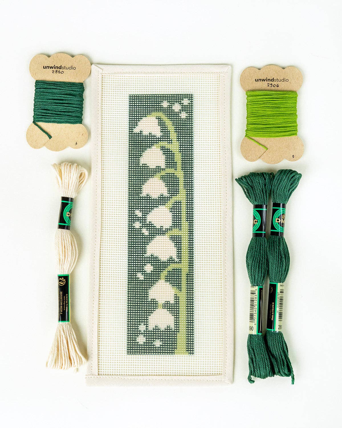Lily of the Valley Needlepoint Bookmark Kit