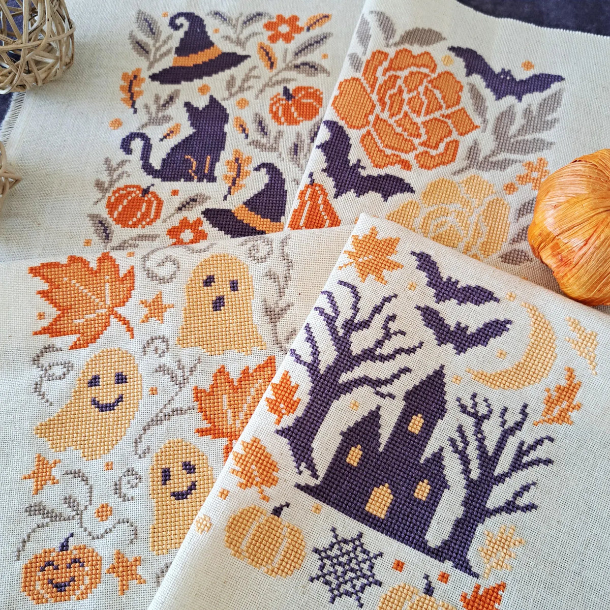 Fall Days Cross Stitch Pattern-Stitched Modern