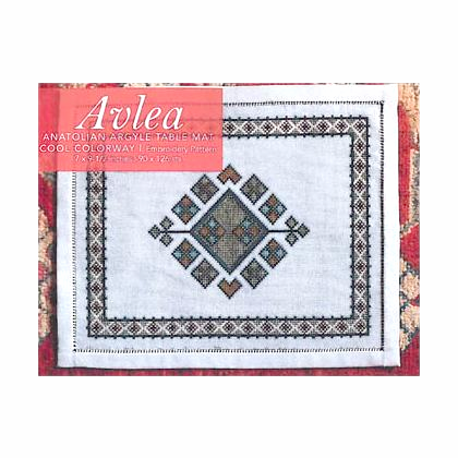 Mediterranean Folk Cross Stitch Kit - Anatolian Argyle Table Mat