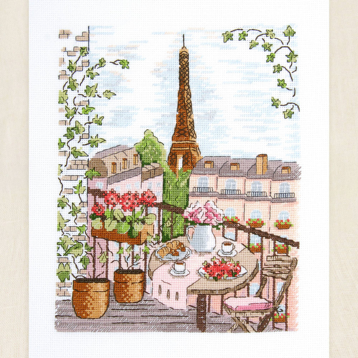 Eiffel Tower Cross Stitch Kit-Stitched Modern