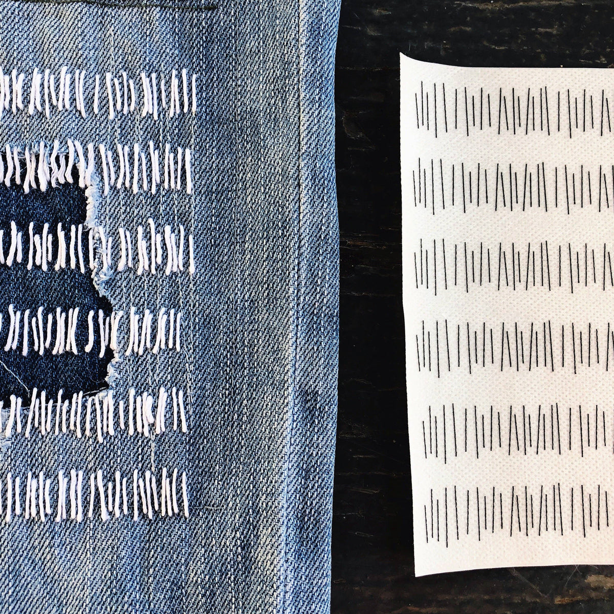 Stick & Stitch Mending Patch - Red (Set #2)-Stitched Modern