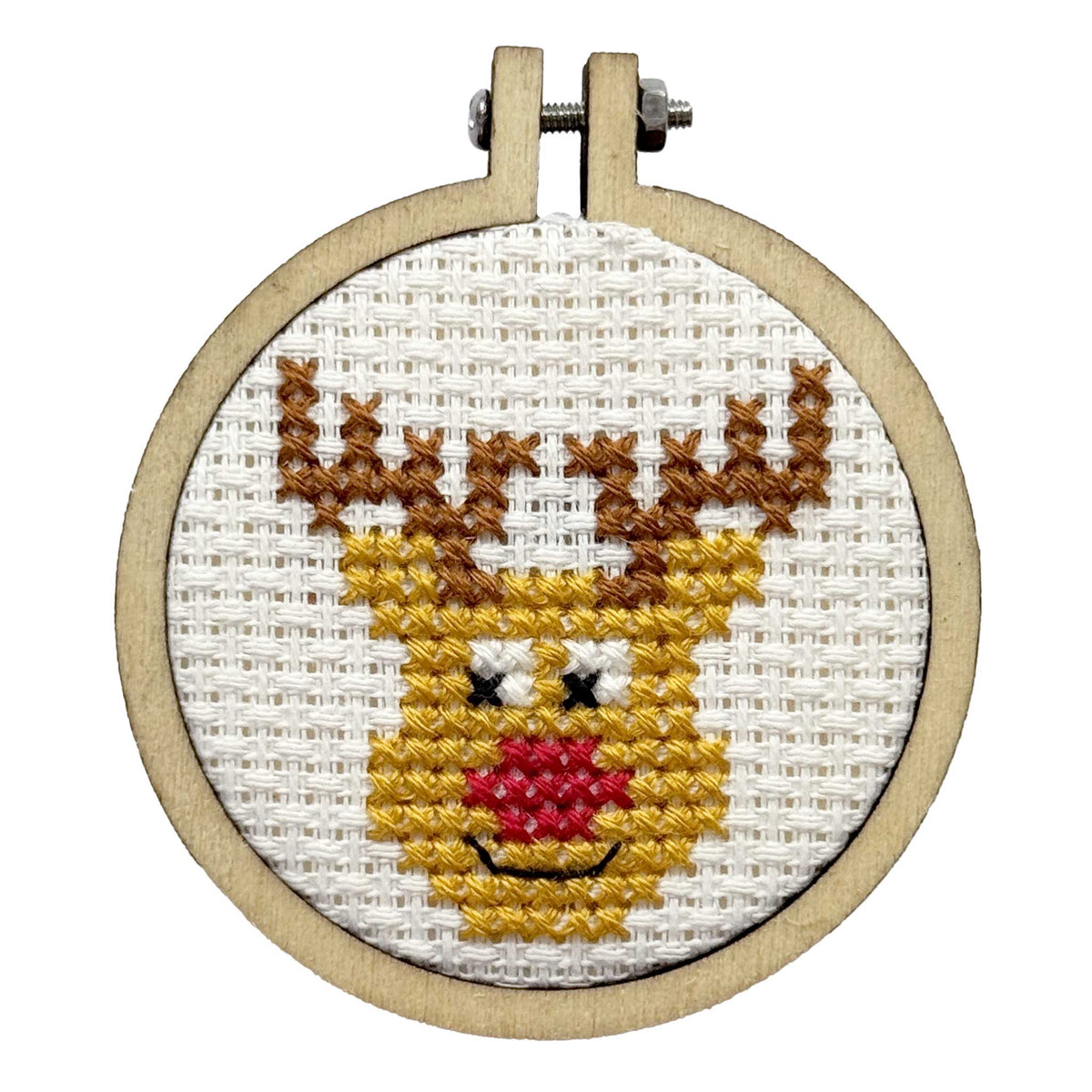 Mini Matchbox Cross Stitch Kit - Rudolph