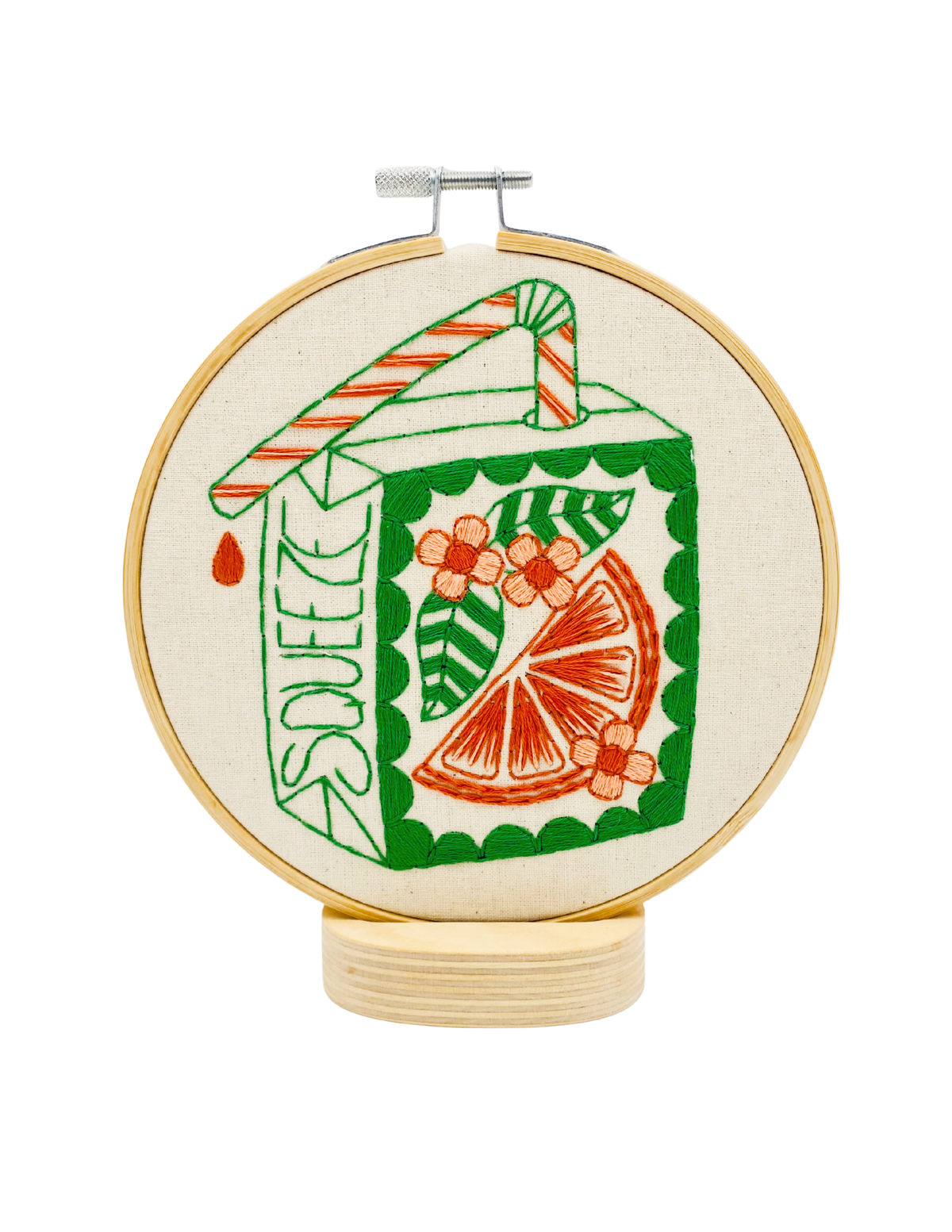 Orange Juice Box Hand Embroidery Kit