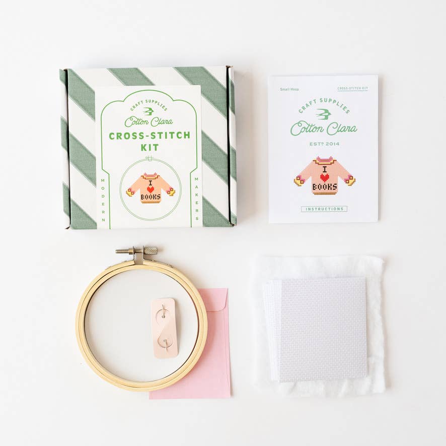 I Love Books Cross Stitch Kit