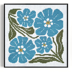 Forget Me Not Beginner Cross Stitch Kit