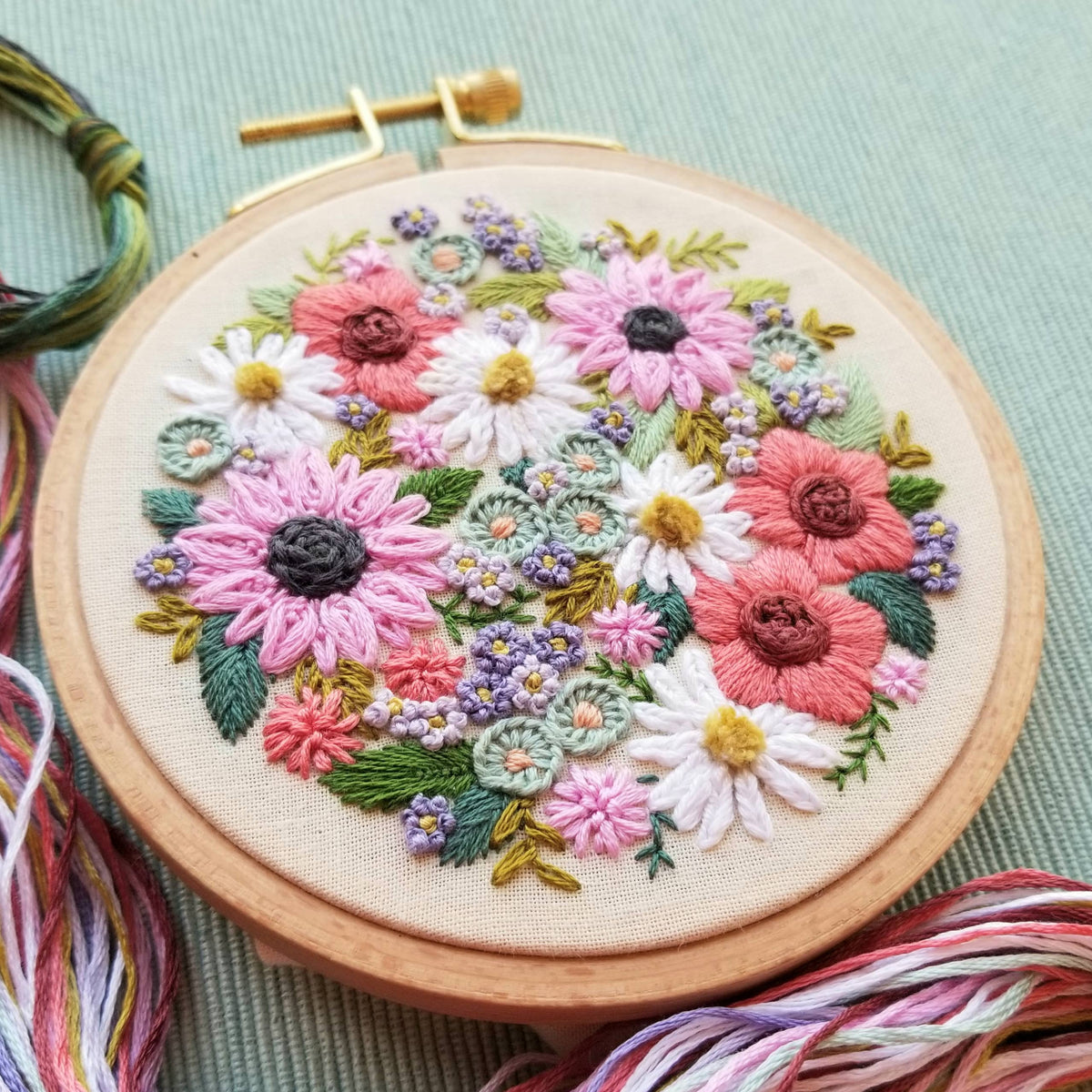 Wildflower Sampler Hand Embroidery Craft Kit