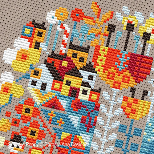 Christmas Flower Cross Stitch Pattern