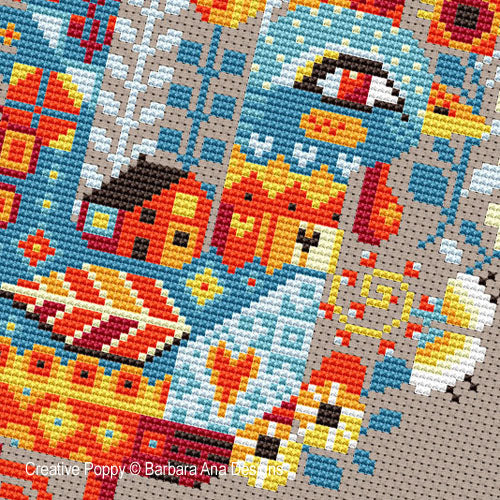 Christmas Flower Cross Stitch Pattern