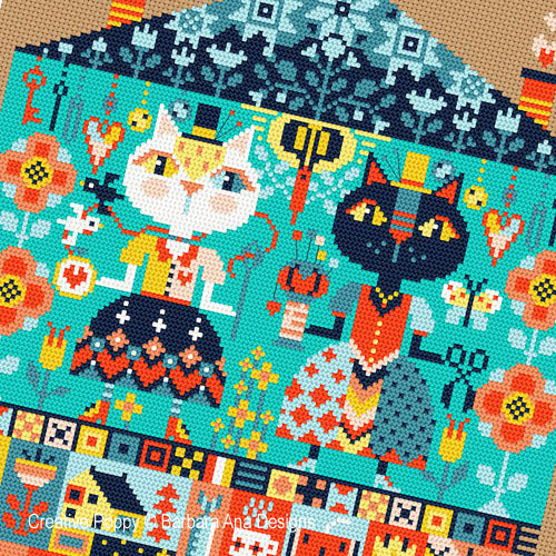 Crafty Cats Cross Stitch Pattern