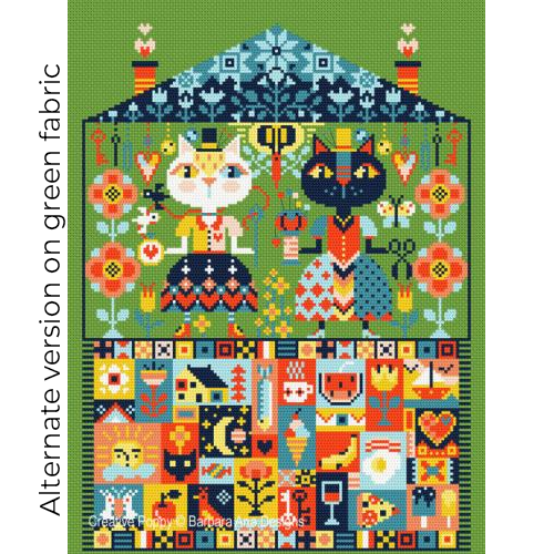 Crafty Cats Cross Stitch Pattern