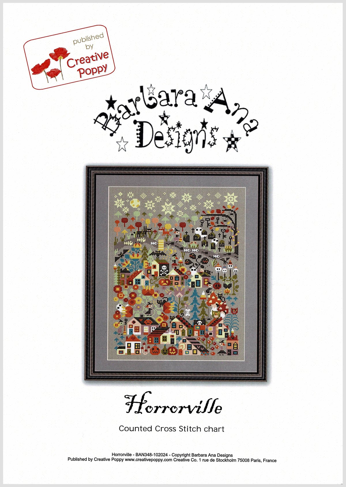 Horrorville Cross Stitch Pattern