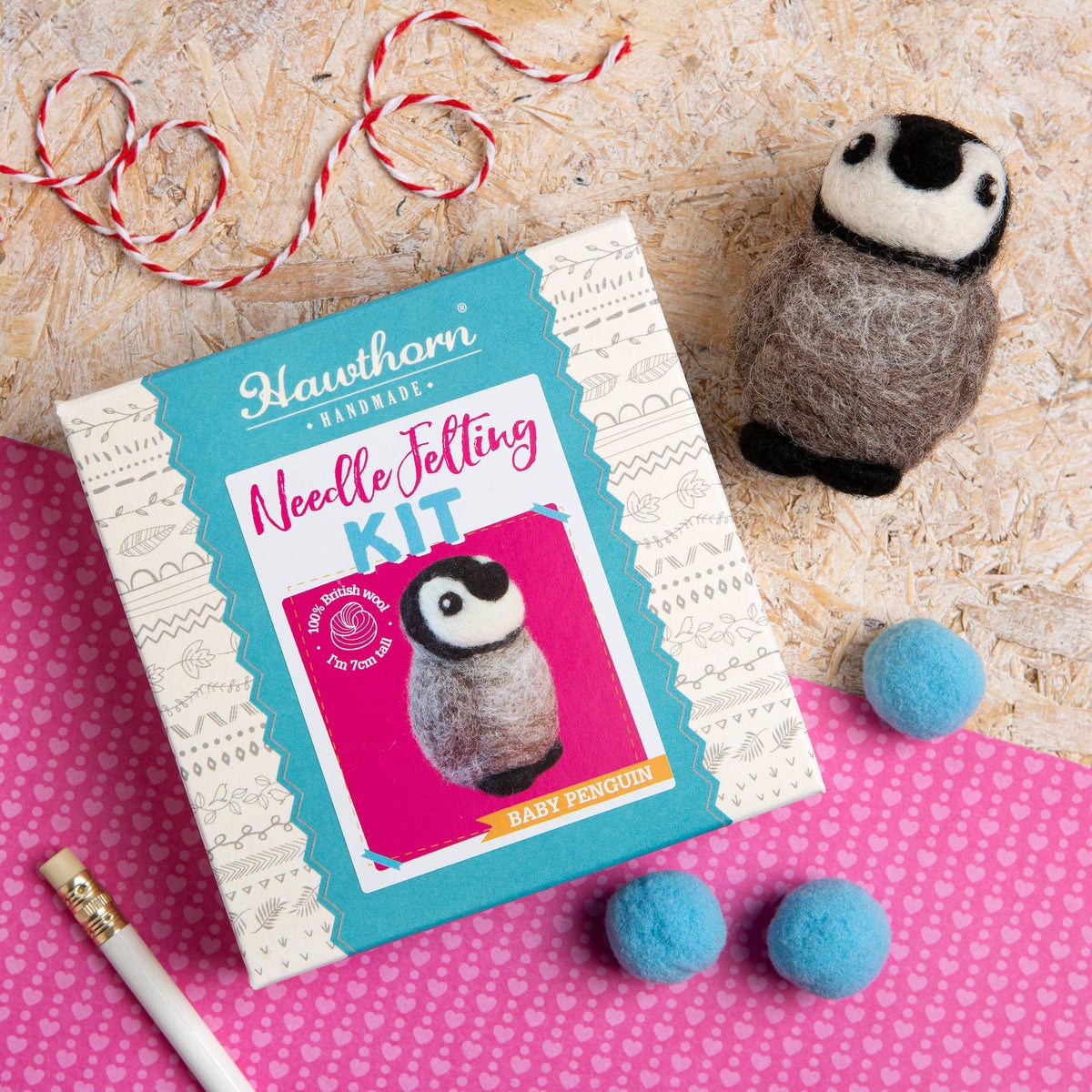 Baby Penguin Mini Needle Felting Kit