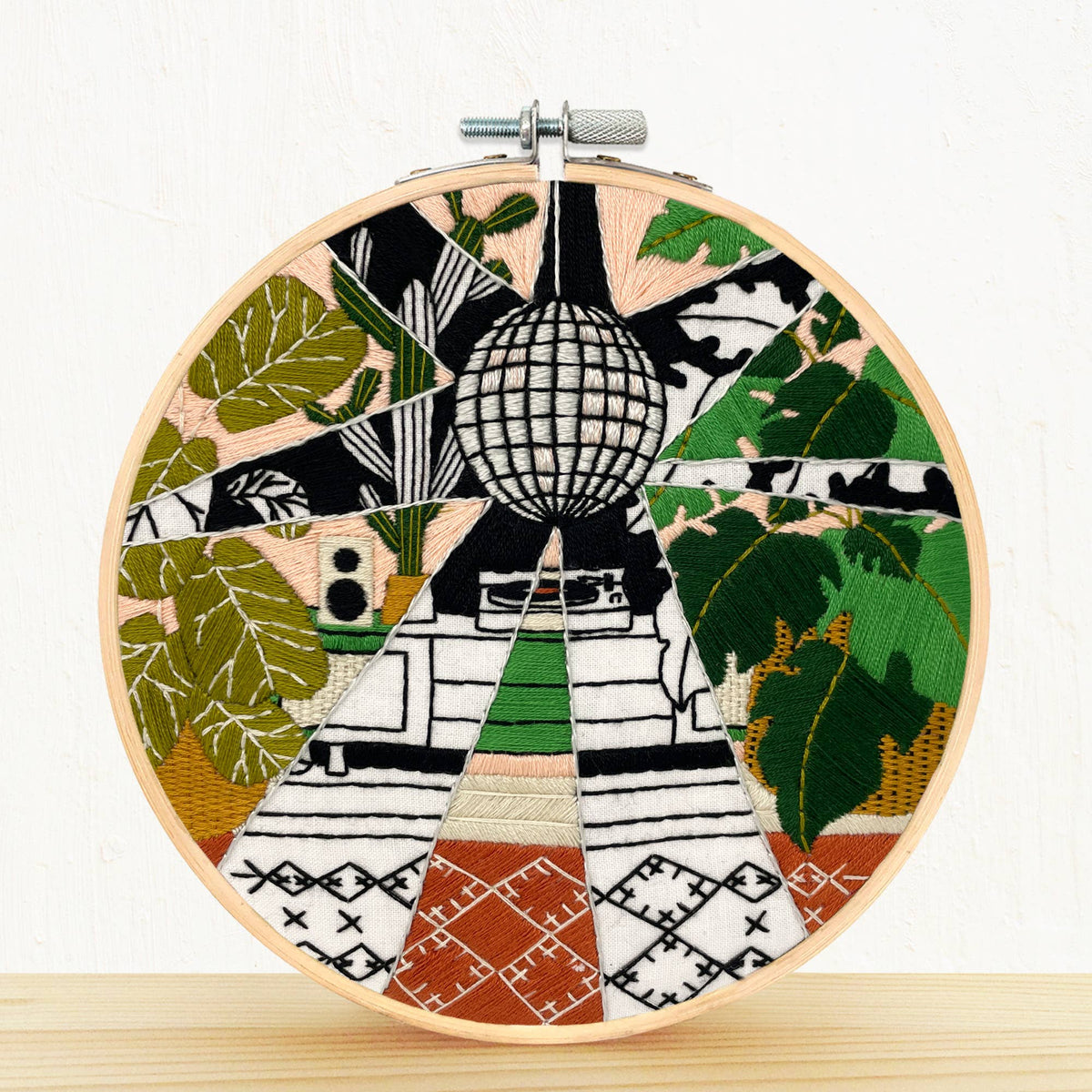 Disco Plants Hand Embroidery Kit