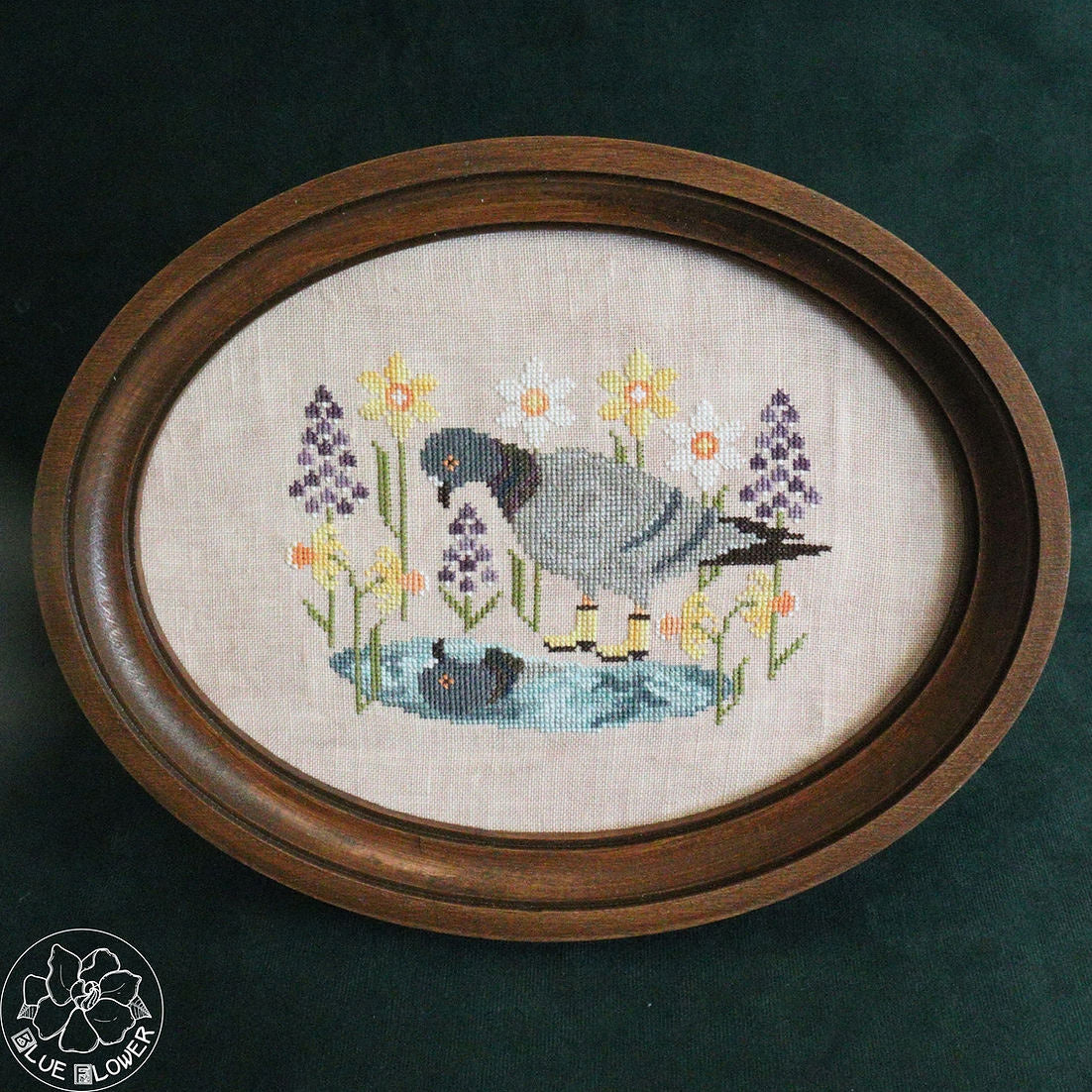 Pigeon and Puddle Cross Stitch Pattern