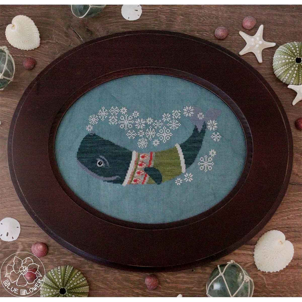 Winter Whale Cross Stitch Pattern