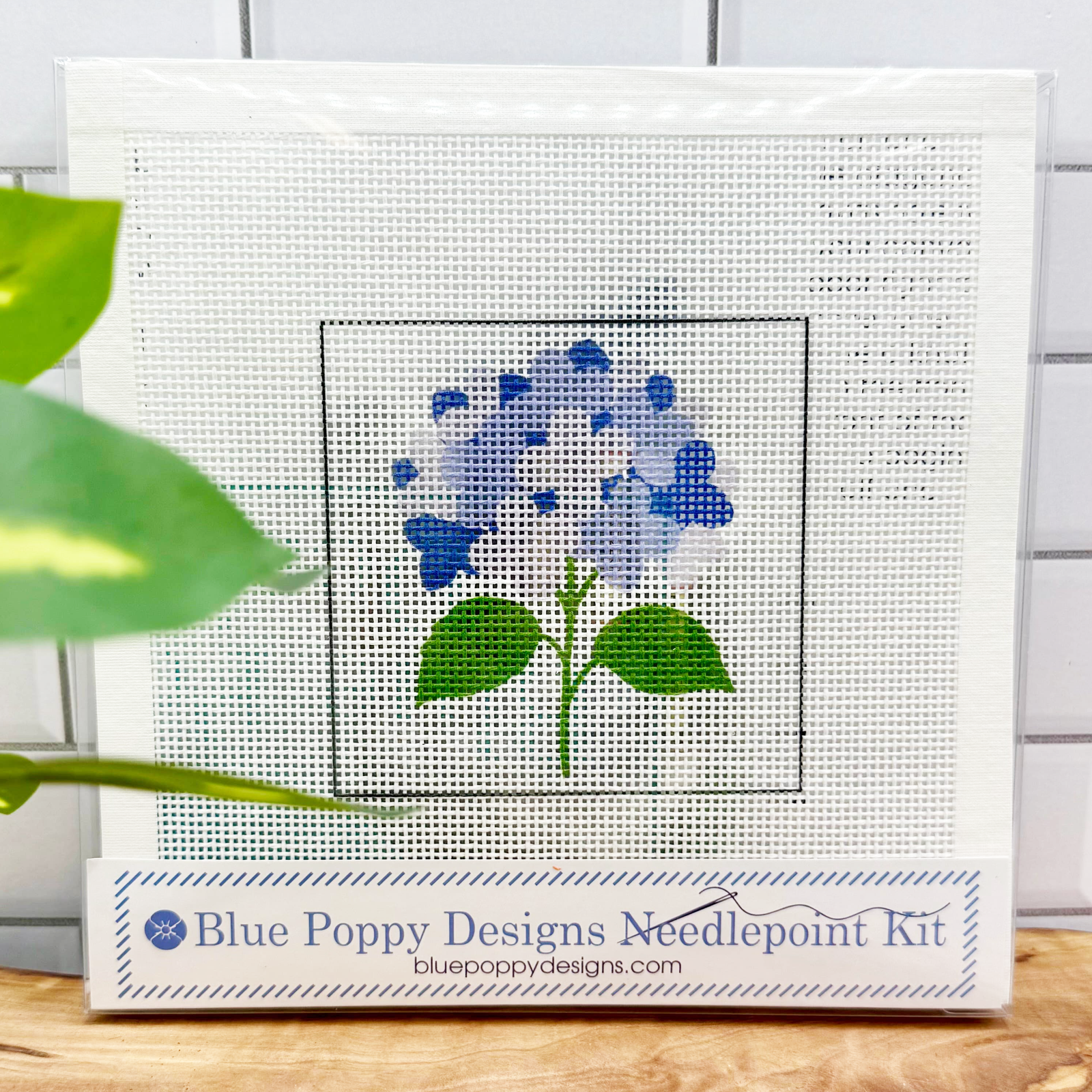 Blue Hydrangea Needlepoint Kit