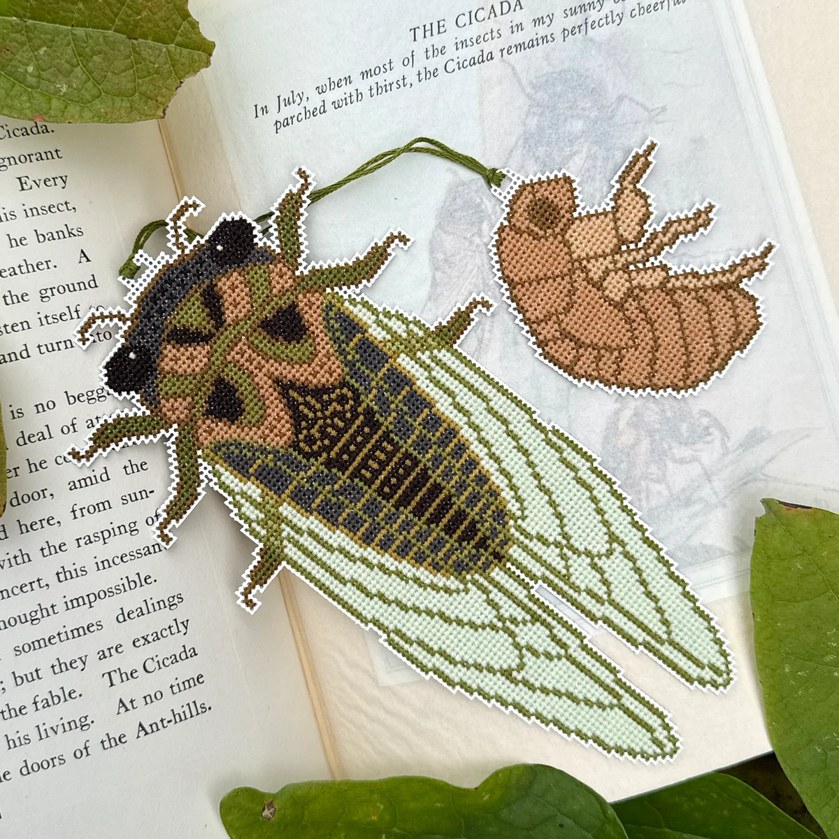 Cicada Season Cross Stitch Pattern-Stitched Modern