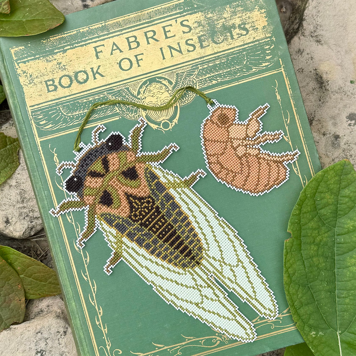 Cicada Season Cross Stitch Pattern-Stitched Modern