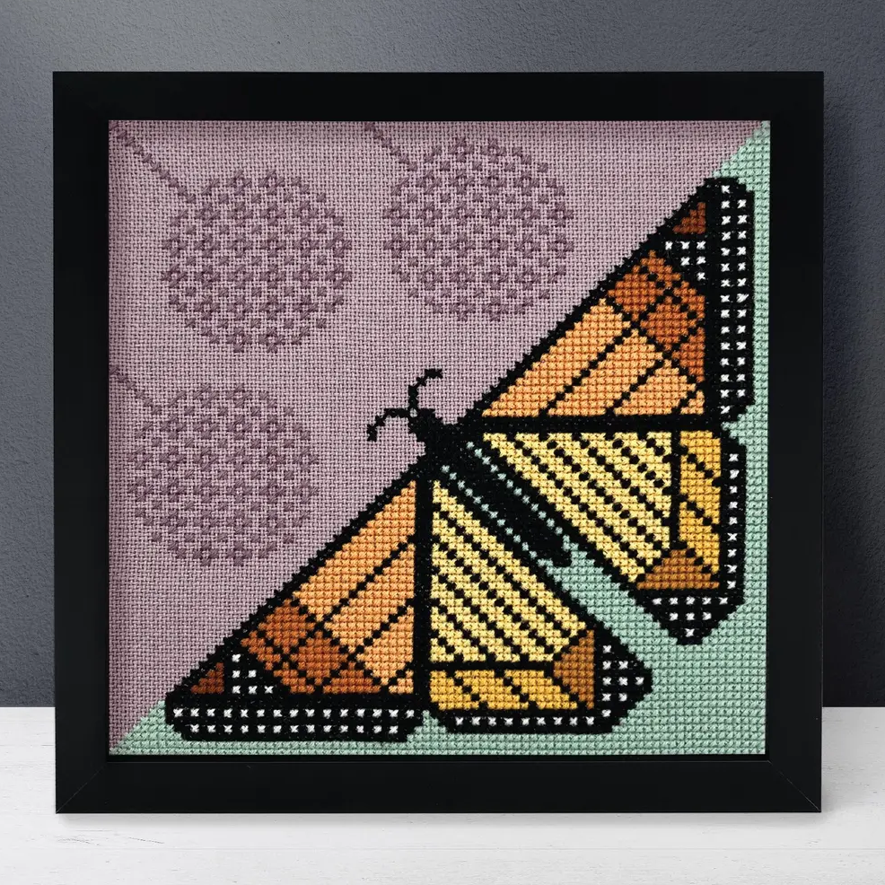 Milkweed & Monarch Cross Stitch Pattern