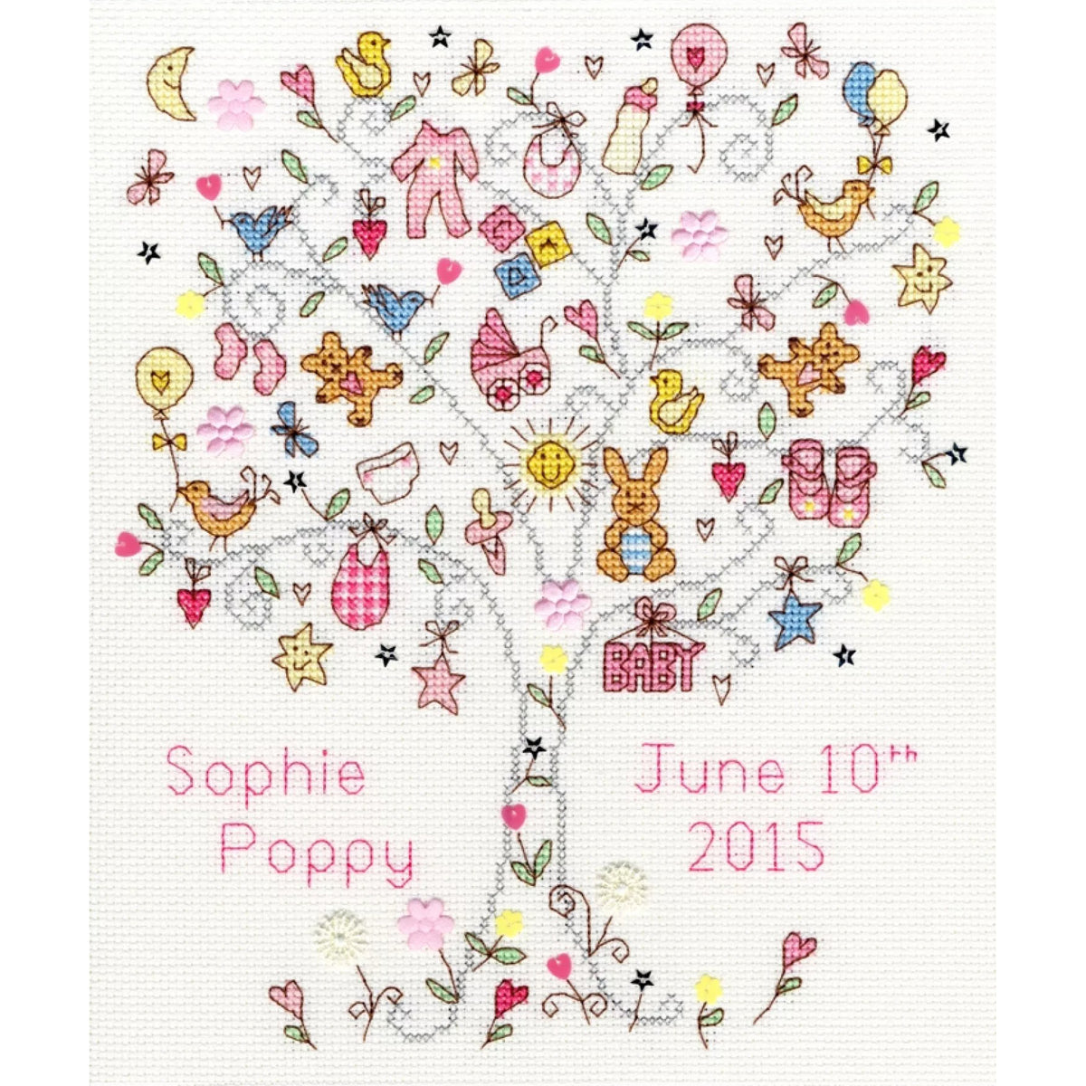 Love Baby Cross Stitch Kit - Pink