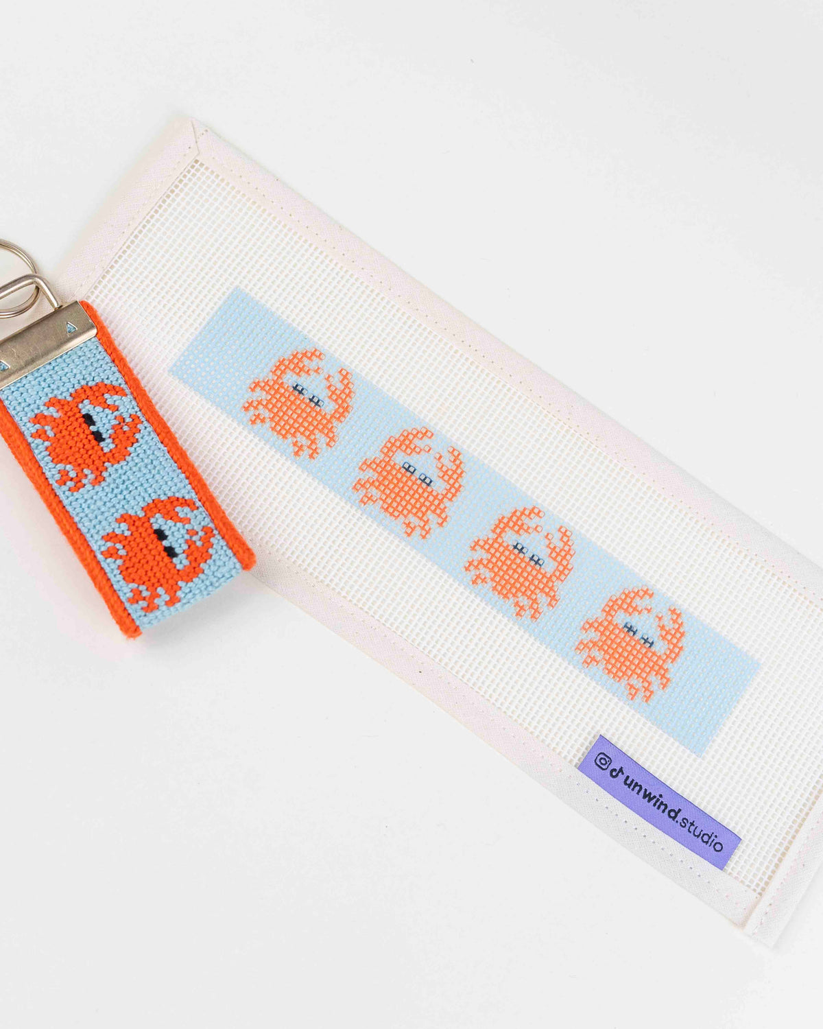 Crabs Needlepoint Key Fob Kit