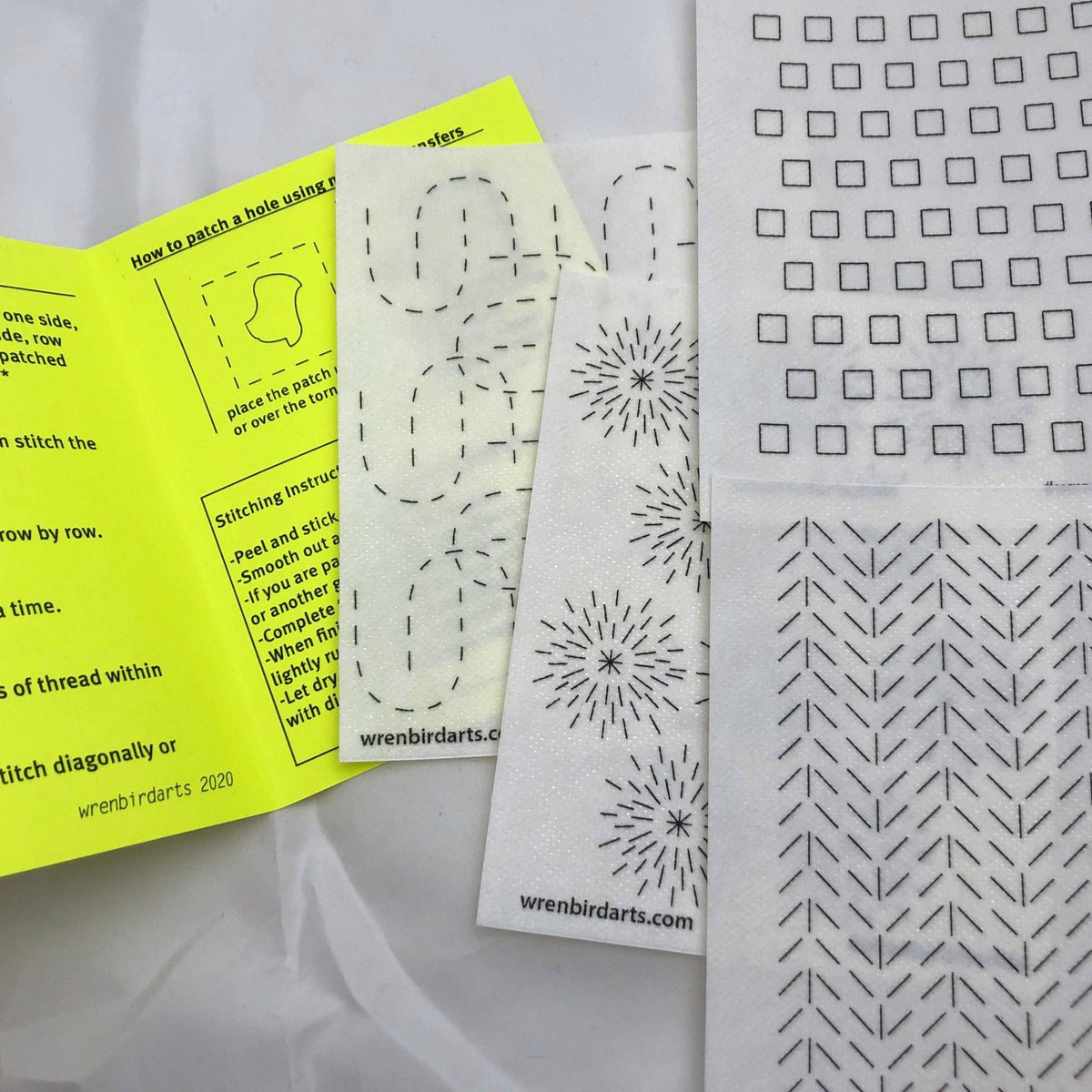 Stick & Stitch Mending Patch - Yellow (Set #3)-Stitched Modern