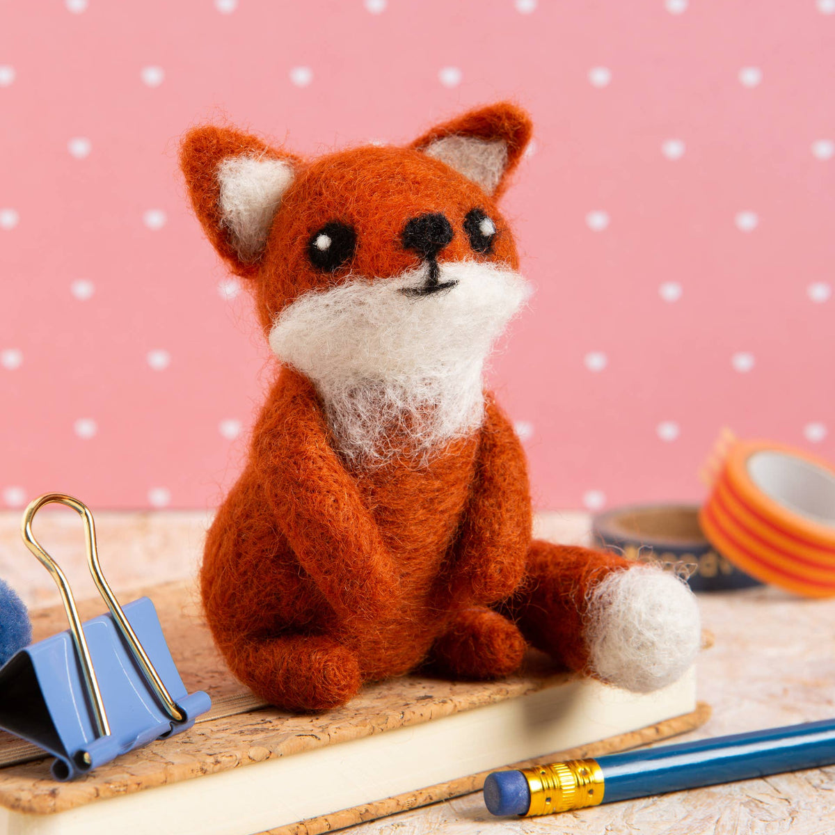 Fox Cub Mini Needle Felting Kit