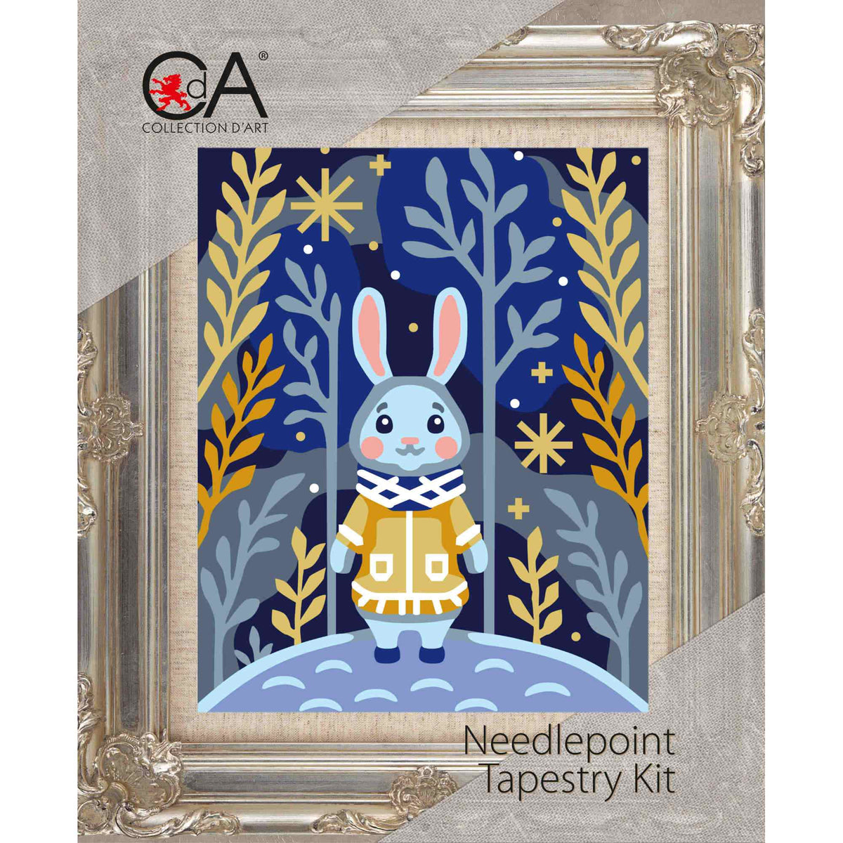 Winter Bunny Needlepoint Kit