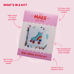 Rollerboot Mini Cross Stitch Kit
