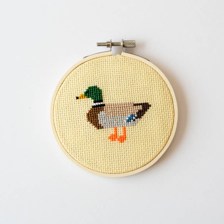 Duck Beginner Cross Stitch Kit-Stitched Modern